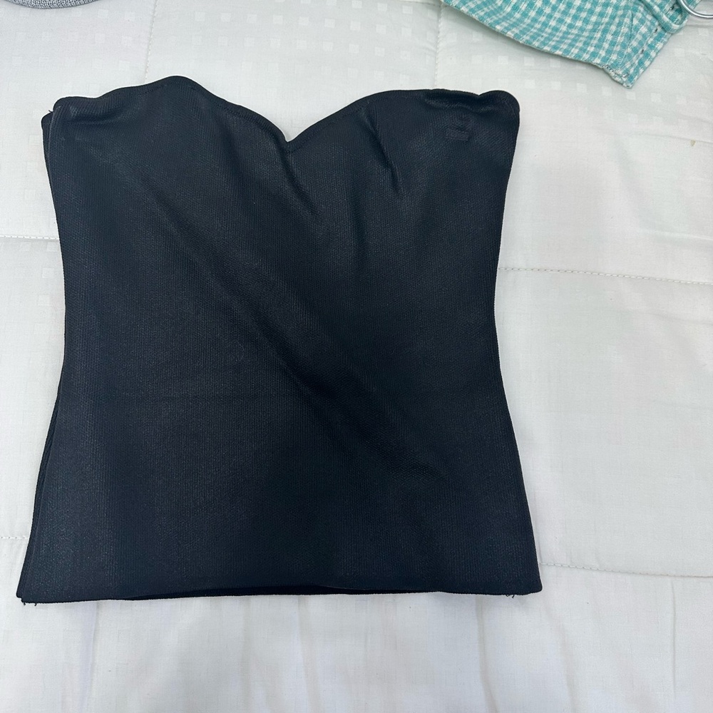 Black Strapless Top